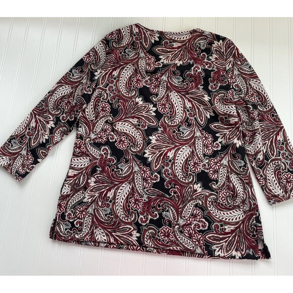 Croft & Barrow Small Petite 3/4 Sleeve Multicolor Blouse 30.7633 - Picture 12 of 12